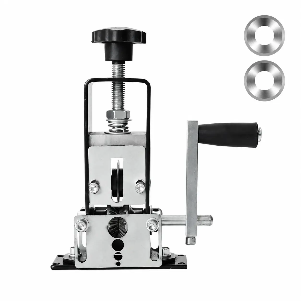 AKOO Manual & Electric Drill Operable Wire Stripping Machine,Added two replacement blades for greater durability,Quick-change Blade Wire Stripping Machine,Heavy Duty Specialty Hand Tools for Scrap Cable Removal & Cutting Hardware【B】