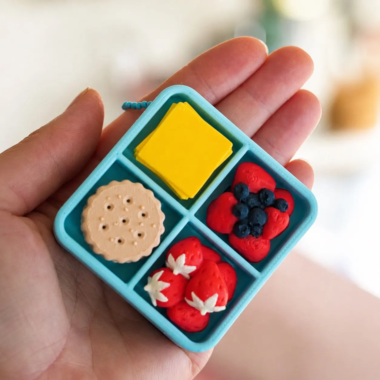 Kawaii Bento Box Fidget Toy  Custom 3D Printed Miniature Lunchbox Clicker with ASMR Mechanical Switches (Ages 3+)