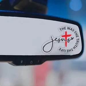 8-Piece God is Good Waterproof Vinyl Sticker 1.2 Inches (Approx. 3 cm), Christian Cross Decal for Car Rearview Mirror Laptop Tumbler Phone, Durable Religious Stickers Gift for Church Friends Family，Universal Car Exterior Accessory