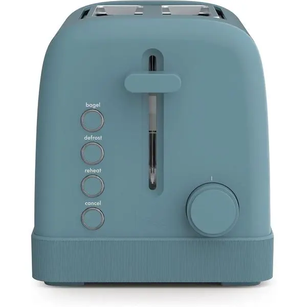 Bella Corded 2-Slice Toaster - Extra Wide Slots, 6-Shade Control, Auto Centering, Bagel Mode, Surf Design