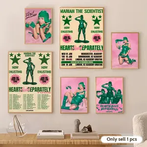 M-Mariah Scientist Hearts Poster HD Sticky Waterproof Wall Art | High Quality Print Aesthetic Home Living Bedroom Bathroom hallway Decor Trendy Room Decoration | Multiple Size Options Available