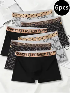 Men's Underwear, Men's Boxer Underwear - Soft, Breathable, Moisture wicking, Fitted, Casual, Daily Wear Sports Men's Underwear (6-piece set)