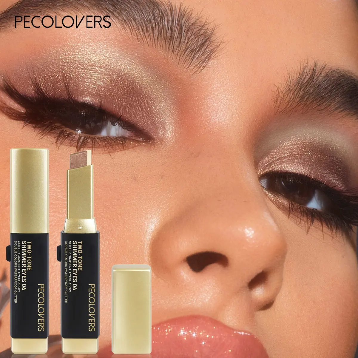 1 Pc Shimmer Eyeshadow Pen, Long-Wearing Eye Color, Waterproof Eye Makeup For Daily Looks And Party Occasions, Champagne Gold And Bronze Brown And Rose Gold, Eye Makeup Cosmetic, Eye Makeup Product