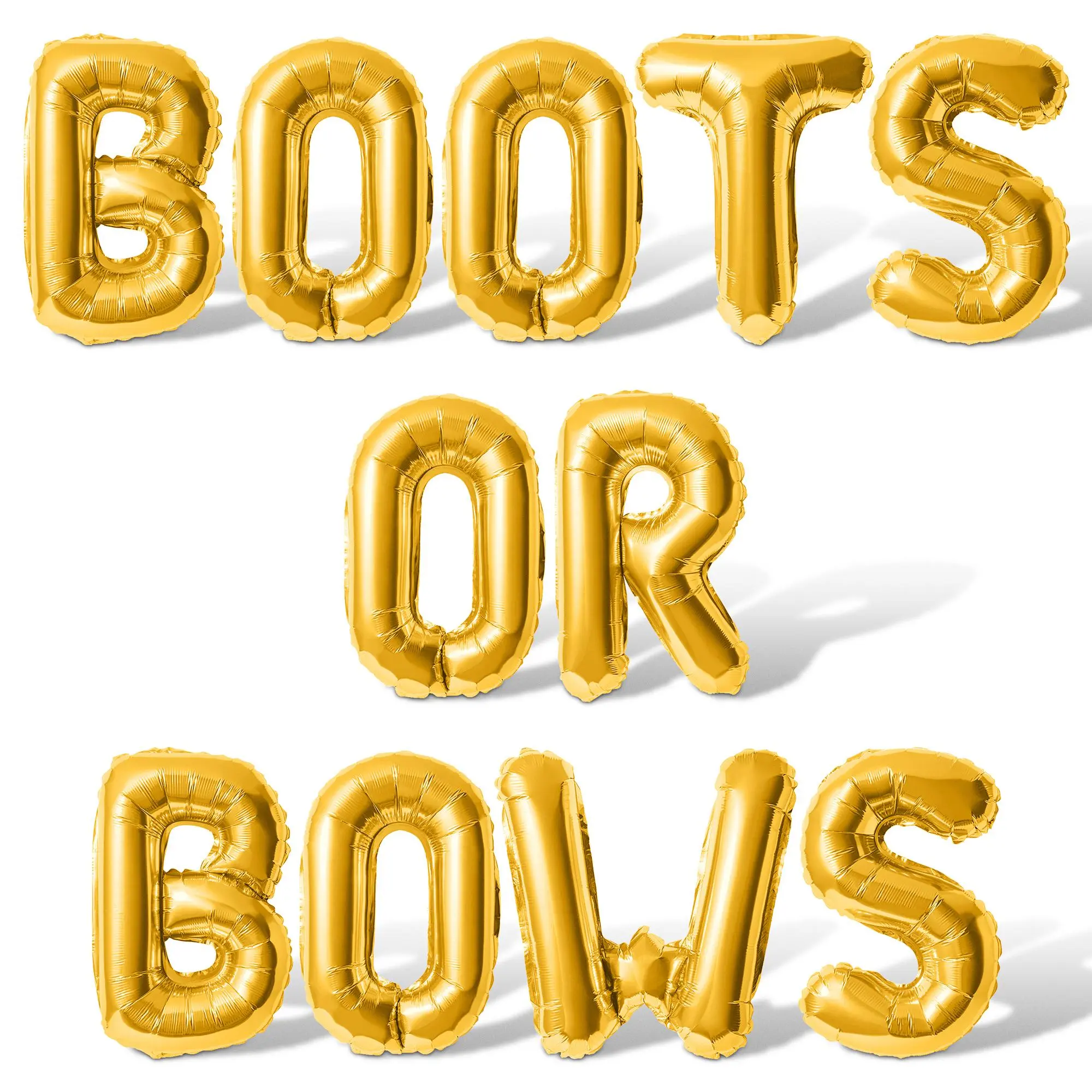 Letter Balloons - BOOTS OR BOWS 16" Inch Alphabet Letters Foil Mylar Balloon Baby Shower Party Banner