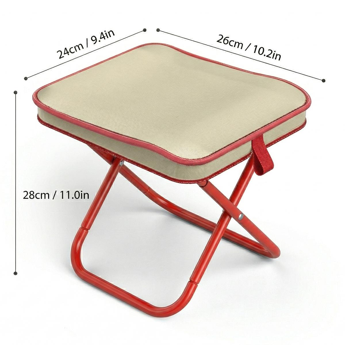 Portable Folding Stool, Small Camping Stool for Adults, Lightweight Collapsible Stool with Carrying Bag, Heavy Duty Outdoor Seat Holds Up to 210 LBS for Hiking, Fishing, Picnics, and Queuing
