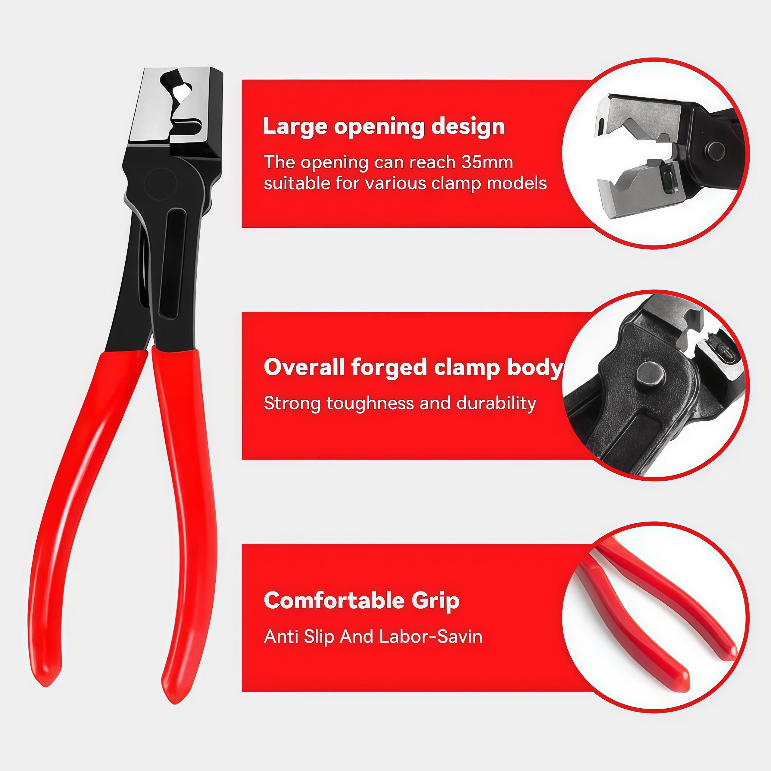 5 Pcs Automotive Electrical Disconnect Pliers Kit,Auto Repair Plier,High-Carbon Steel Connector Separator 60 ° Pliers,Hose Clamp Plier,Car Trim Clip Removal Pliers,Plug Release Tool and Wire Terminal Removal in Storage Bag