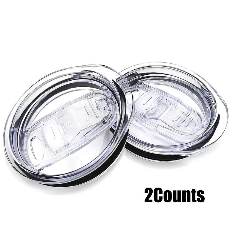 20oz Skinny Tumbler Replacement Lids, Spill Proof Splash Resistant Silicone Sliding Covers, Straw Friendly, BPA Free