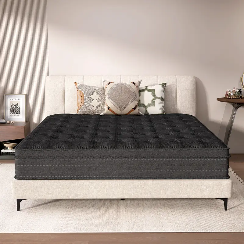 12 Inch Hybrid Memory Foam Mattress - Twin Full Queen King Sizes Featuring Individual Pocket Springs & Compressed In-A-Box Design. Queen mattress
