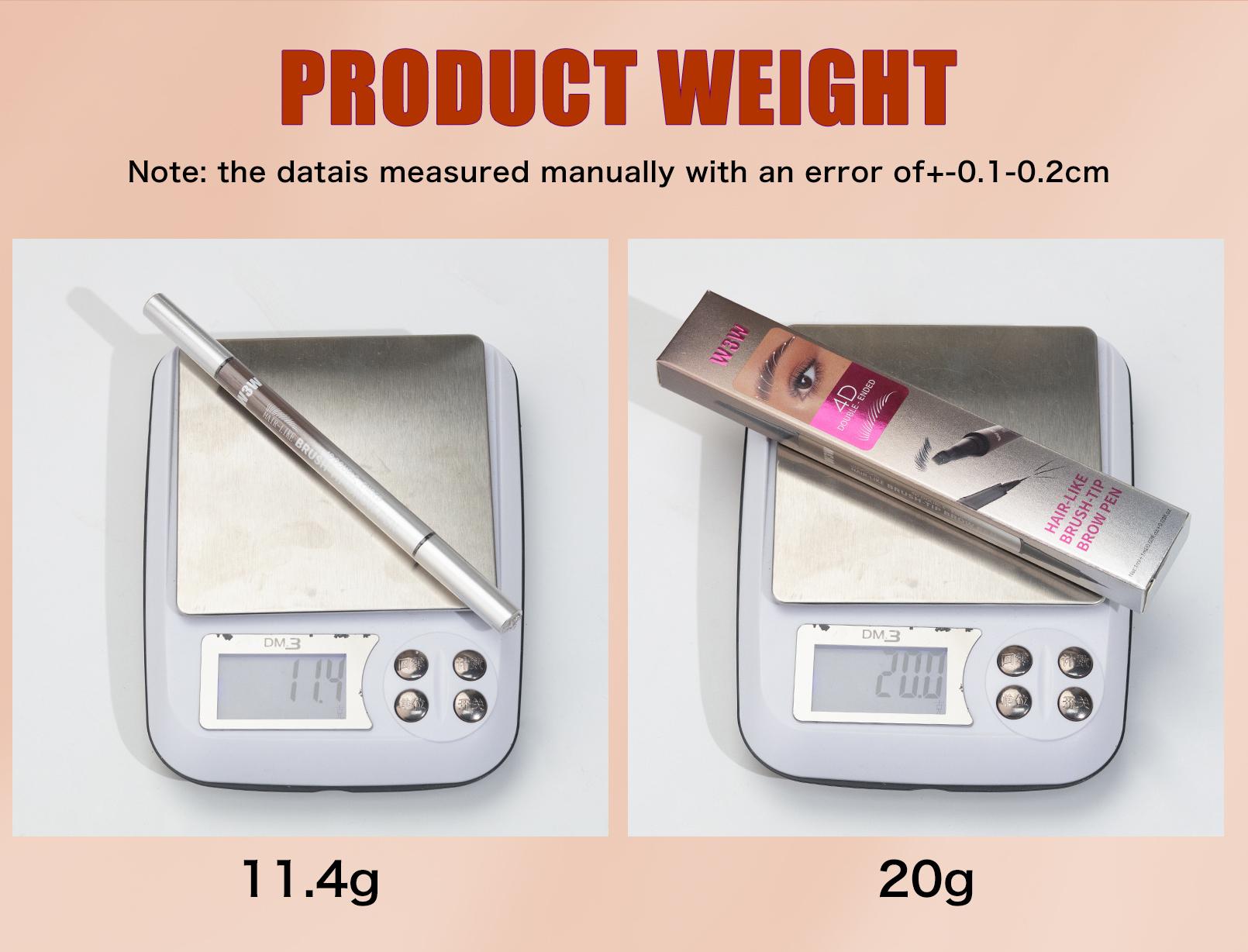 W3W 4D Dual-Ended Hair Stroke Brow Pen - Waterproof Long-Lasting Eyebrow Makeup, Natural Microblading Brows, 0.01mm Micro-Forked Tip, 5 Shades, Beginner-Friendly, Quick-Drying Formula