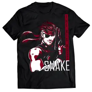 Big Boss Snake Men T-Shirt | Metal Gear Solid Inspired Gamer Tee | Premium Cotton Streetwear for Gaming Legends