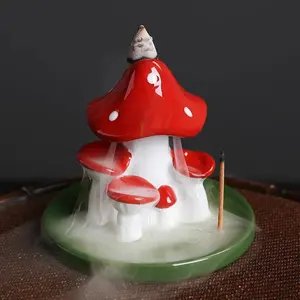Mushroom Design Incense Burner, Creative Incense Holder, Home Decor Supplies for Living Room Bedroom, Home Fragrance Supplies, Scented