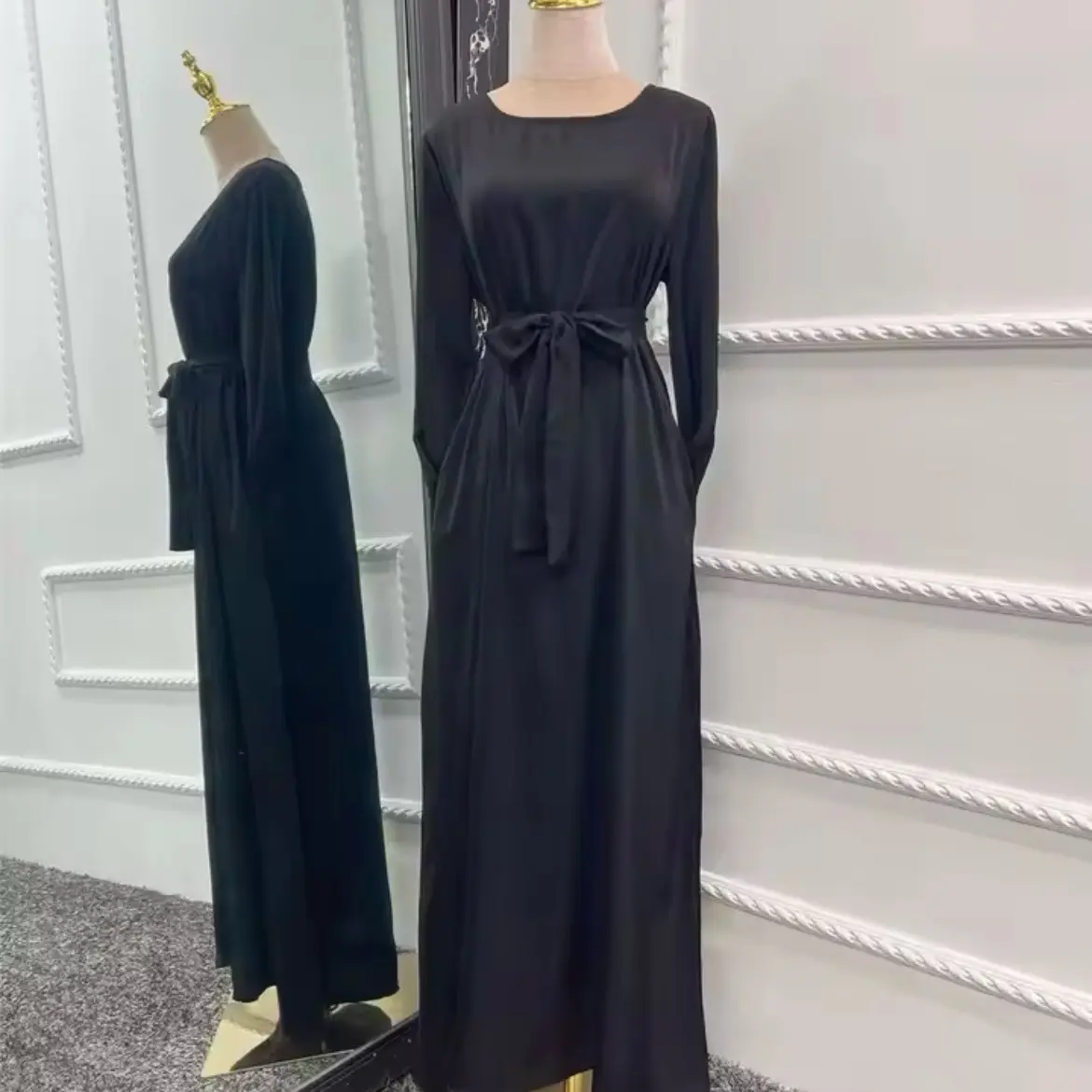 Women's Casual Silky Abaya with Soft Lining - Womenswear