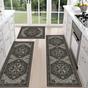 Farmhouse Rug Sets of 3 Washable Boho Rugs and Runner Carpets Non Slip Area Rug for Laundry Room Entryway Hallway