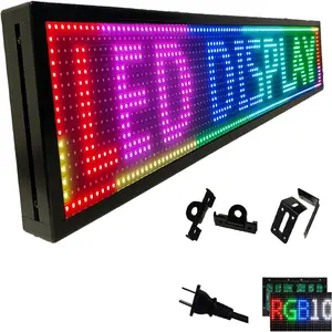 P10 Programmable Scrolling LED SIGN 40"×8" LED Display, High Brightness & IP65 Waterproof Indoor Outdoor Digital Signage led screen, Open Signs Welcome Sign for Homedecor & Business Advertising