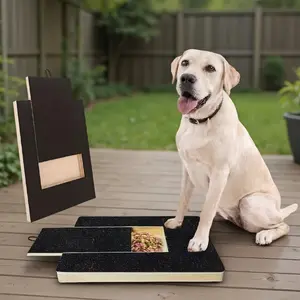 Retractable Wooden Dog Nail File with Sandpaper Scratchboard - Durable & Fun Grooming Tool for Pets - Essential Pet Grooming Kit products Non-Slip Scratch Board pad