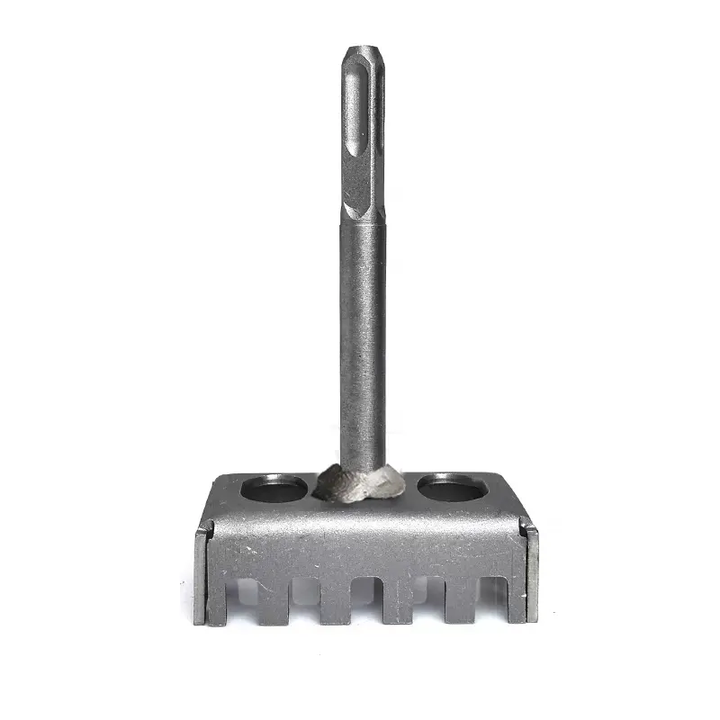 Dual-Slot Square Hole Cutter, Fast Electric Slotting Hardware Tool with Concrete Drill Bit, Efficient for Concrete Cutting, Electrical & Plumbing Wall/Floor Projects, Efficiency