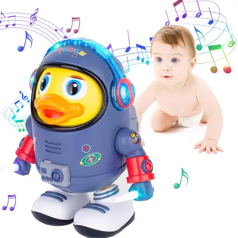 Baby Toys, Electric Space Duck, Electric Music Toy,Electric Toys with Lights and Sounds, Moving Walking Dancing Toys for Toddler (Space Duck)