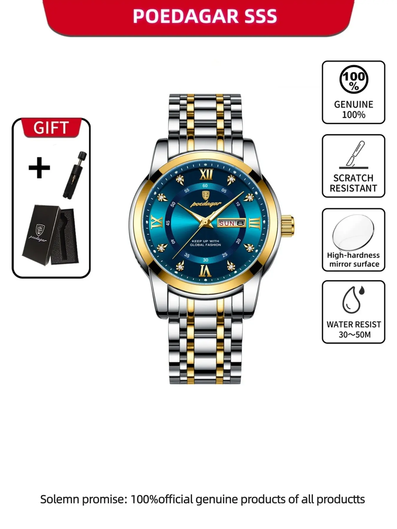 Men's Casual Business Round Dial Analog Quartz Watch, Business Fashion Watches, Fashion Daily Wear Watch with Box, Trendy Versatile Watch for Birthday Gift & Party