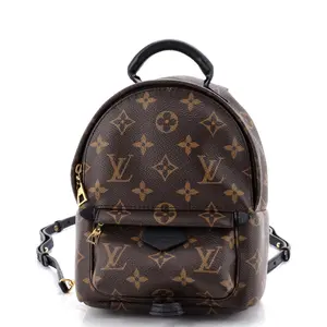 Pre-owned Louis Vuitton Canvas Coated Backpacks Palm Springs Backpack Monogram Canvas Mini by Rebag
