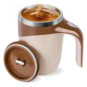 Automatic Magnetic Self Stirring Coffe Mug Rechargeable Stainless Steel Insulated Mixing Cup with Lid for Coffe Milk, Tea, Hot chocolate and Protein Powder Christmas