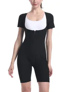 Women’s Zip Front Bodysuit – Sauna Effect Tummy Control & Shaping One-Piece, Sweat-Inducing Workout Activewear for Gym Fitness Training, Workout Sculpting Jumpsuit, Sportswear Jumpsuit, Tight Fitting Jumpsuit
