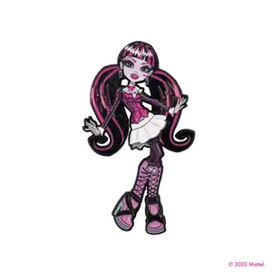 Monster High Draculaura Pin - Character Design with Pink Hair, Black Outfit, and Unique Accessories, 2023 Mattel