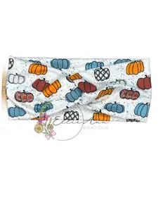 Colorful Pumpkin DBP Twist Headband