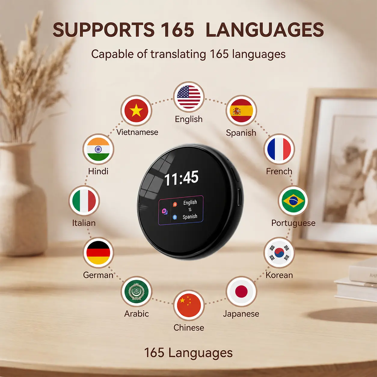 ZNP Z06 Intelligent Language Learning and Translation Machine: Oral Practice Partner+165 languages bidirectional translation, magnetic suction+hanging rope dual design, photo translation/oral practice companion, improve language ability,techvibes