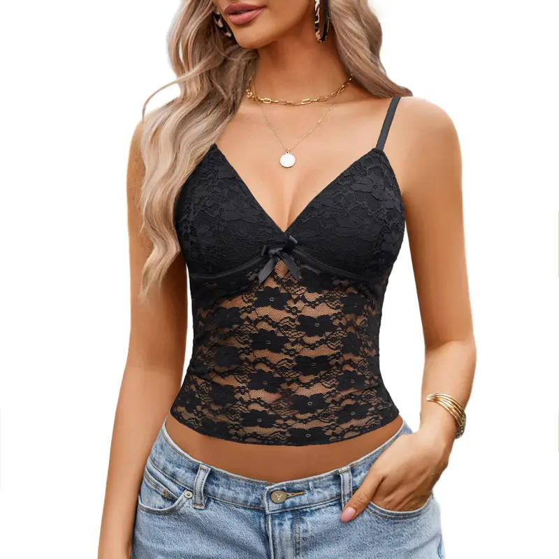Avidlove Lace Tops for Women V Neck Camisole Top Sleeveless Crop Y2k Tank Going Out Outfits