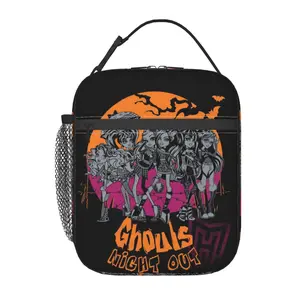 Funny Monster high Insulated Lunch Bag, Reusable Nylon Handbag with Zipper. Insulated Monster high dolls Lunch Box Bag and Monster high doll Lunch Tote, Ideal Gift for Office, Work, Picnic and Travel
