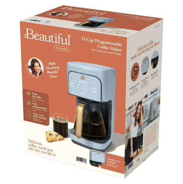 Beautiful 12-Cup Programmable Coffee Maker, Cornflower Blue by Drew  Barrymore - TikTok Shop