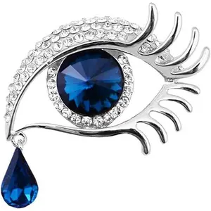 L-BR026  Premium Quality Personality Tear of Angel Rhinestone Brooch Pin Covered Scarves Shawl Clip for Women Ladies