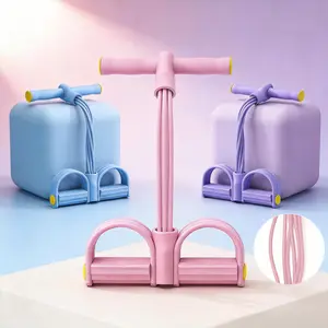 6-Tube Pedal resistance bands , Portable Fitness Gear pedal puller resistance band total body training at-home gym equipment yoga enthusiast hip training equipment portable exercise equipment