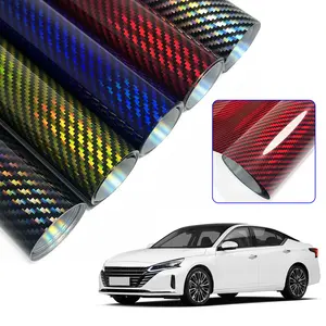 9D Holographic Carbon Fiber Sticker High Gloss Car Wrapping Vinyl Film Sticker