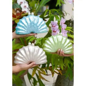 Sea Pearls Clutch - Lightweight Design with Sea Pearl Charm - Ships Within Hours
