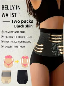 2-Pack & Skin Tone Shapewear Underwear, Postpartum Butt Lifter, Waist Cincher, Slimming Belly Control, Triangle Panties