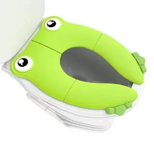 Portable Folding Large Non Slip Silionce Pads Potty Training Seat for Kids Boys & Girls,