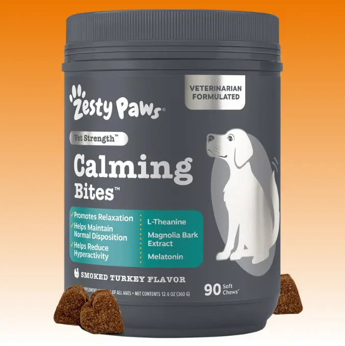 Zesty Paws Vet Strength Calming Bites - Relaxation and Hyperactivity