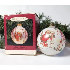 Santa's Visitors Norman Rockwell - Hallmark Keepsake Ornament 1995