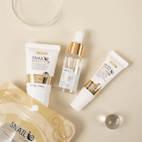 Hydrated Snail Ginseng Facial Skin Care Kit, Hydration Care Set, 1 Set Including Facial Cleanser & Eye Cream & Serum for Improve Skin Elasticity, Hydrating, Moisturizing Skin Care Kit, Hydrating Face Set