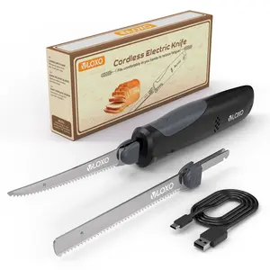 Dual-use electric slicer, rechargeable kitchen lithium battery high-carbon steel, slices bread, bones, outdoor electric fish knife, camping
