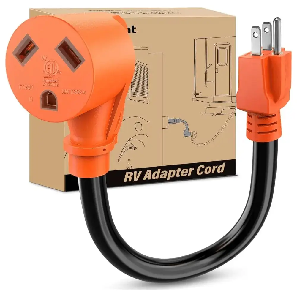Nilight 15A to 30A RV Power Adapter Cord, Camper RV Accessories with Compatible Power Plug for Electrical Connections, Rv Power Converter, Power Plugs