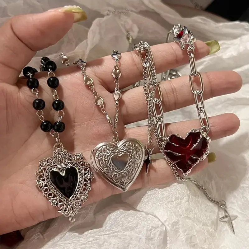 Heart Shaped Pendant, Trendy Charms Jewelry, Fashionable Accessory, Fashion & Exquisite Accessory, Suitable for Party, Birthday Gift