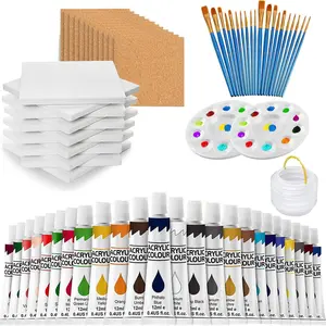 12PCS 4x4 White Unglazed Ceramic Tiles for Coasters, Ready-to-Paint Ceramics for DIY Art Craft