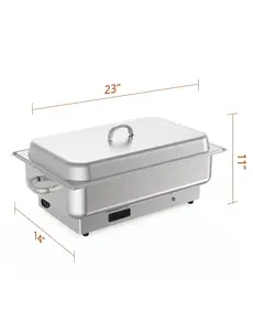 【GARVEE】2 PACK Chafing Dish Buffet Set,2 x 4.5QT Buffet Servers and Digital Display Temperature Warming Tray,Stainless Steel Food Warmer for Parties Commercial Food Steam Table