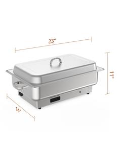 【Christmas Deal】GARVEE 2 PACK Chafing Dish Buffet Set,2 x 4.5QT Buffet Servers and Digital Display Temperature Warming Tray,Stainless Steel Food Warmer for Parties Commercial Food Steam Table