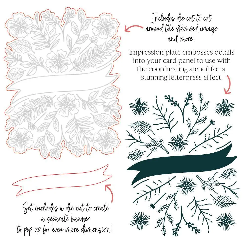 Honey Bee Stamps - Honey Cuts - Impressions: Bountiful Banner