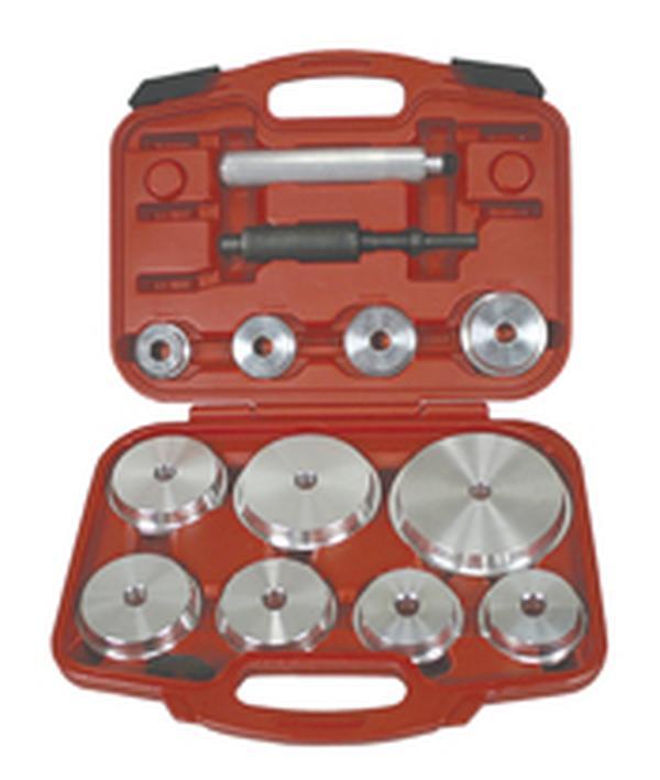 Lisle 12800 Master Bearing Race and Seal Driver Set - 13-Piece Metal Drivers Kit, Includes 2 Handles & Pneumatic Handle, Truck Bearing Removal Tool, Fits Automobiles and Trucks Up to 1t