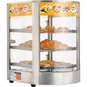 VEVOR 3-Tier Commercial Food Warmer Display, 800W Food Display Warmer with LED Light, Adjustable Shelf and Stainless Steel Frame, 86185 Air Heating, 34L for Hamburger, Pizza, Bread, Fried ChickenVEVOR Super Brand Day