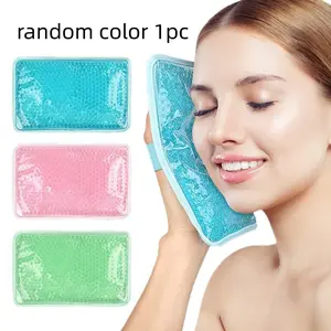 Reusable Cold Hot Gel Pack, Dual-Sided Pillow Design with Handle, Suitable for Fridge and Microwave, Durable Plastic Eye Care and Sleep Aid